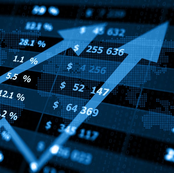 Une bourse avec un fleche qui monte
